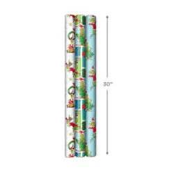 Hallmark Dr. Seuss™ Grinch 3-Pack Christmas Wrapping Paper Assortment, 105 Sq. Ft. -Hallmark Store Grinch 3Pack Christmas Wrapping Paper 5JXW1211 04