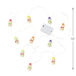 Hallmark Gumdrop Snowman 10-Light Christmas String Lights, 10' -Hallmark Store Gumdrop Snowman Keepsake Christmas Light String 1QSB6279 03
