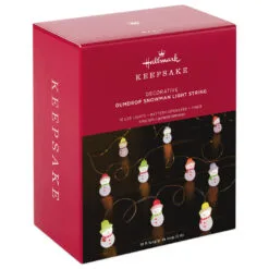 Hallmark Gumdrop Snowman 10-Light Christmas String Lights, 10' -Hallmark Store Gumdrop Snowman Keepsake Christmas Light String 1QSB6279 04