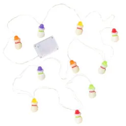 Hallmark Gumdrop Snowman 10-Light Christmas String Lights, 10' -Hallmark Store Gumdrop Snowman Keepsake Christmas Light String 1QSB6279 06