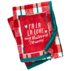 Hallmark Channel Fa-La-La-Love Plaid Blanket, 50x60 -Hallmark Store Hallmark Channel FaLaLaLove Plaid Blanket 1XKT3520 03