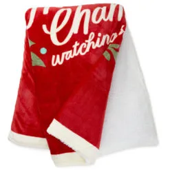 Hallmark Channel Red Oversized Blanket, 60x80 8 Hallmark Channel Red Oversized Blanket, 60x80 -Hallmark Store Hallmark Channel FamilySized Blanket 1XKT3505 03