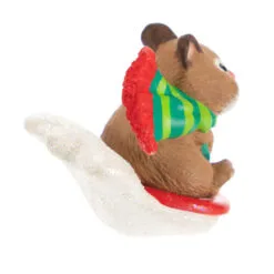 Hallmark Cute As A Button Special Edition Ornament -Hallmark Store Hamster on Button Sled Keepsake Ornament 1599QXE3317 06