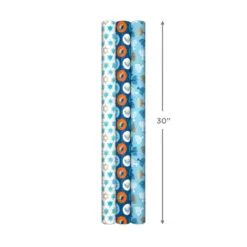 Hallmark Blue Hanukkah Designs 3-Pack Wrapping Paper Assortment, 120 Sq. Ft. -Hallmark Store Hanukkah Designs Wrapping Paper Assortment 5JXW1257 07