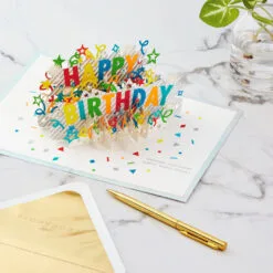 Hallmark Happy Birthday Cake 3D Pop-Up Birthday Card -Hallmark Store Happy Birthday Cake 3D PopUp Birthday Card 1299LAD8650 06