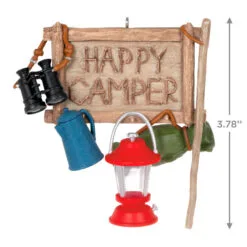 Hallmark Happy Camper Ornament -Hallmark Store Happy Camper Sign and Gear Keepsake Ornament 1899QGO2917 03