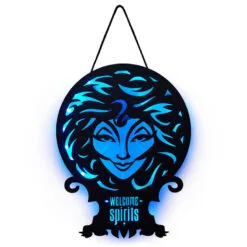Hallmark Disney The Haunted Mansion Madam Leota Lighted Hanging Sign, 11x16 -Hallmark Store Haunted Mansion Madame Leota Metal Sign With Light 1HGN1503 03