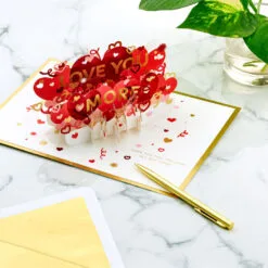 Hallmark Love You More 3D Pop-Up Love Card 13 Hallmark Love You More 3D Pop-Up Love Card -Hallmark Store Heart Pattern 3D PopUp Love Card 1299IAV5835 06
