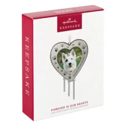 Hallmark Forever In Our Hearts Metal Photo Frame Pet Memorial Ornament -Hallmark Store HeartShaped Pet Picture Frame Keepsake Ornament 1999QHX3087 04
