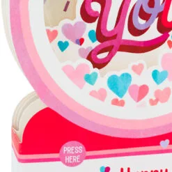 Hallmark All My Love Snow Globe Musical 3D Pop-Up Valentine's Day Card With Motion -Hallmark Store Hearts Snow Globe 3D PopUp Music Motion Valentines Day Card 1299VAY9986 04