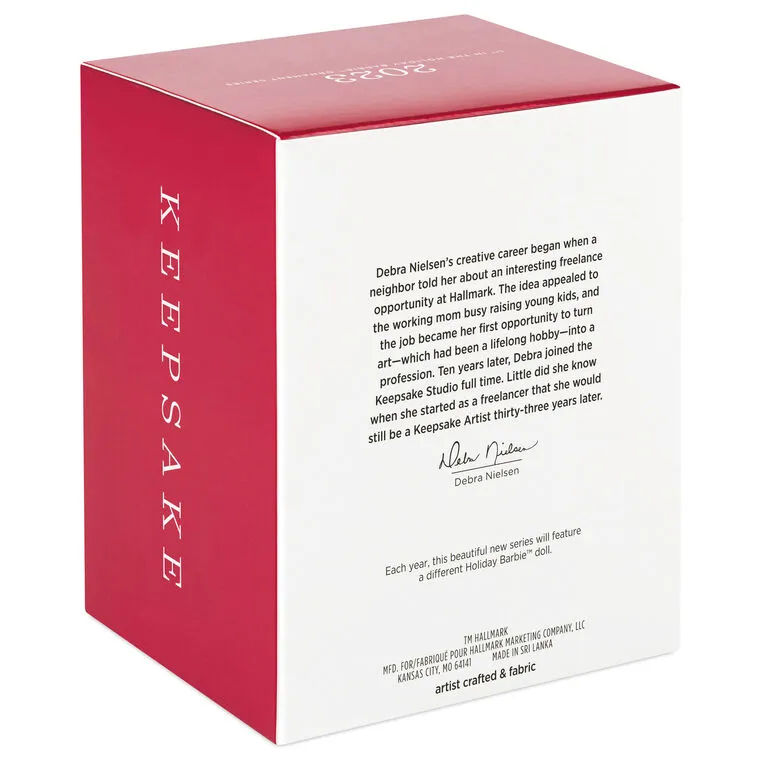 Hallmark 2023 Latina Holiday Barbie™ Ornament 5 Hallmark 2023 Latina Holiday Barbie™ Ornament - Image 5