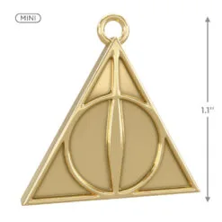 Hallmark Mini Harry Potter™ The Wizarding World™ Metal Ornaments, Set Of 3 -Hallmark Store Hogwarts Crest Owl Deathly Hallows Keepsake Ornaments 2199QXM9249 04