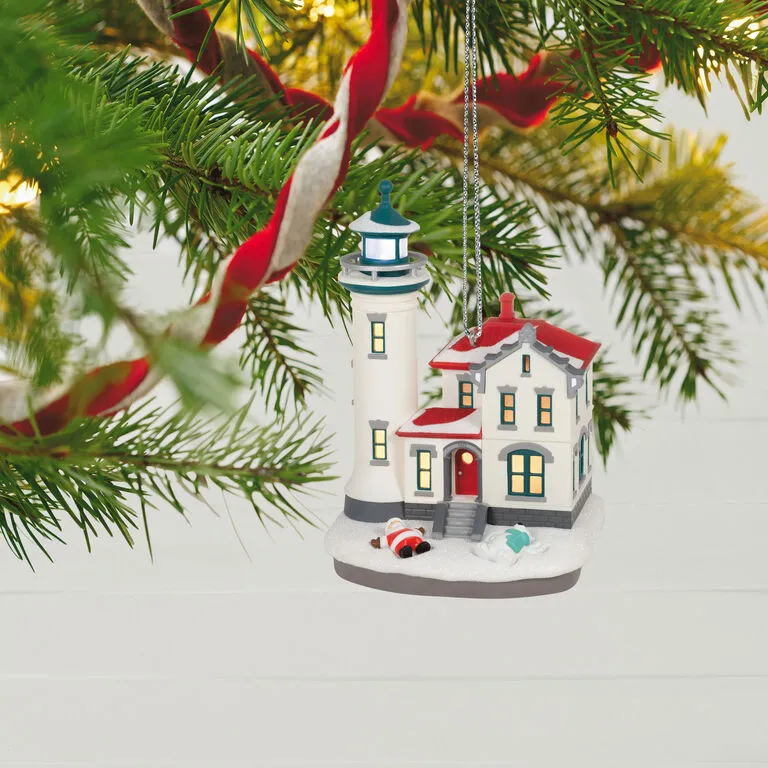 Hallmark Holiday Lighthouse 2023 Ornament With Light 2 Hallmark Holiday Lighthouse 2023 Ornament With Light - Image 2
