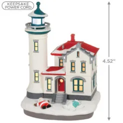 Hallmark Holiday Lighthouse 2023 Ornament With Light 8 Hallmark Holiday Lighthouse 2023 Ornament With Light -Hallmark Store Holiday Lighthouse Keepsake Ornament 2799QXR8237 03