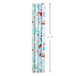 Hallmark Holiday Mix 4-Pack Christmas Wrapping Paper Assortment, 120 Sq. Ft. -Hallmark Store Holiday Mix Assorted Christmas Wrapping Paper 5JXW1042 04
