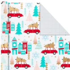 Hallmark Holiday Mix 4-Pack Christmas Wrapping Paper Assortment, 120 Sq. Ft. -Hallmark Store Holiday Mix Assorted Christmas Wrapping Paper 5JXW1042 08
