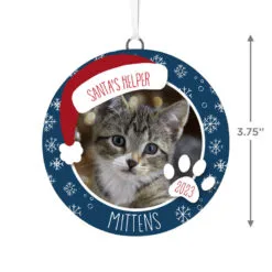 Hallmark Holiday Pet Personalized Text And Photo Ceramic Ornament -Hallmark Store Holiday Pet Personalized Round Christmas Ornament 1999QHE1711B21 03
