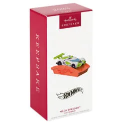Hallmark Hot Wheels™ Mach Speeder™ Ornament With Light 9 Hallmark Hot Wheels™ Mach Speeder™ Ornament With Light -Hallmark Store Hot Wheels Mac Speeder Keepsake Ornament 1999QXI7389 04