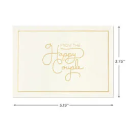 Hallmark Bulk Ivory And Gold Blank Wedding Thank-You Notes, Box Of 100 -Hallmark Store Ivory and Gold Blank Wedding ThankYou Notes Bulk Pack 5STZ1065 04