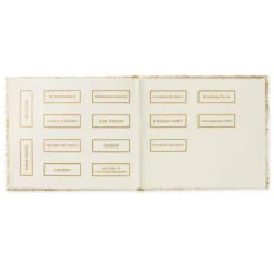 Hallmark Ivory And Gold Guest Book -Hallmark Store Ivory and Gold Guest Book 1EDY3149 05