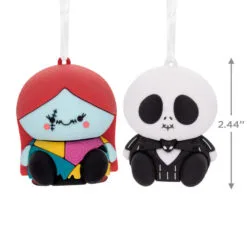 Better Together Disney Tim Burton's The Nightmare Before Christmas Jack And Sally Magnetic Hallmark Ornaments, Set Of 2 -Hallmark Store Jack Skellington and Sally Christmas Ornaments 3HCM2400 03