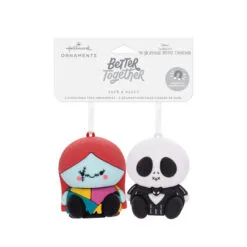 Better Together Disney Tim Burton's The Nightmare Before Christmas Jack And Sally Magnetic Hallmark Ornaments, Set Of 2 -Hallmark Store Jack Skellington and Sally Christmas Ornaments 3HCM2400 04