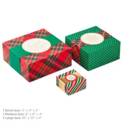 Hallmark Joy To You 3-Pack Christmas Gift Boxes, Assorted Sizes And Designs -Hallmark Store Joy to You Assorted Christmas Gift Boxes 55XBC1128 03