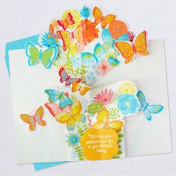 Hallmark 16" Joyful Butterflies Pop-Up Jumbo Birthday Card -Hallmark Store Joyful Butterflies Pop Up Birthday Card 1299CBG1010 04