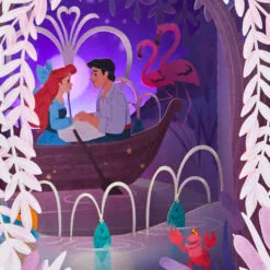 Hallmark Disney The Little Mermaid 3D Pop-Up Musical Valentine's Day Card With Light 11 Hallmark Disney The Little Mermaid 3D Pop-Up Musical Valentine's Day Card With Light -Hallmark Store Kiss the Girl PopUp Music Light Valentines Day Card 1099VAY9992 04