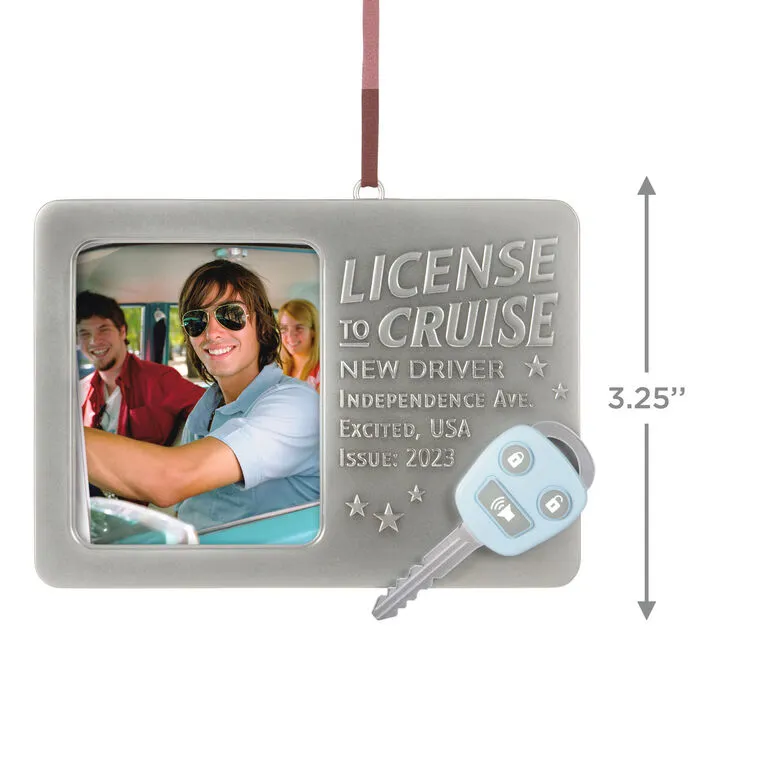 Hallmark License To Cruise 2023 Metal Photo Frame Ornament 3 Hallmark License To Cruise 2023 Metal Photo Frame Ornament - Image 3