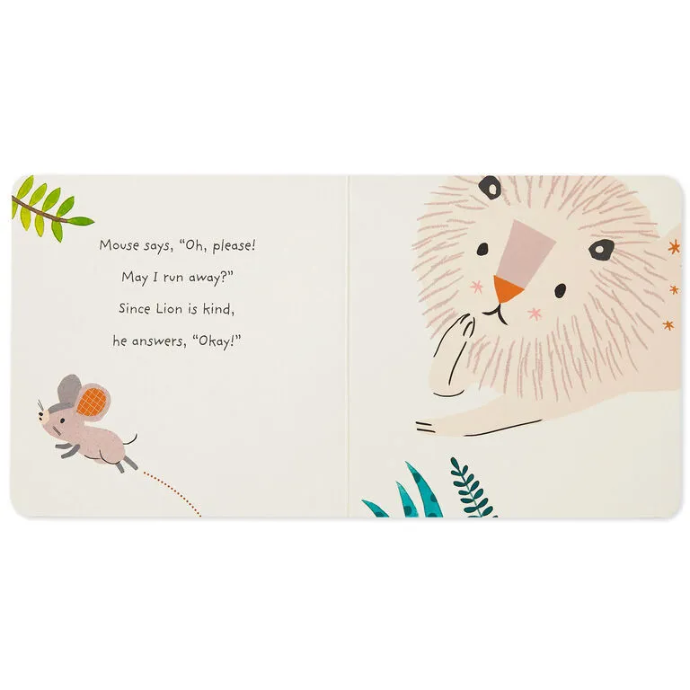 Hallmark The Lion And The Mouse Board Book And Lion Lovey Blanket Set 5 Hallmark The Lion And The Mouse Board Book And Lion Lovey Blanket Set - Image 5