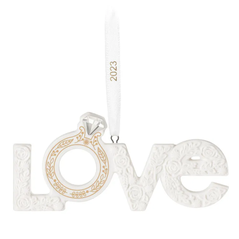 Hallmark We're Engaged! 2023 Porcelain Ornament 1 Hallmark We're Engaged! 2023 Porcelain Ornament