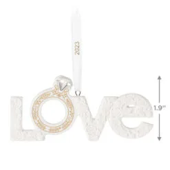 Hallmark We're Engaged! 2023 Porcelain Ornament 8 Hallmark We're Engaged! 2023 Porcelain Ornament -Hallmark Store Love With Engagement Ring Keepsake Ornament 1999QHX3077 03