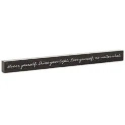 Hallmark Love Yourself No Matter What Wood Quote Sign, 23.5x2