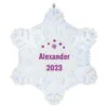 Hallmark Magic Sparkling Snowflake Block Text Personalized Ornament With Light
