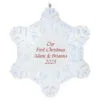 Hallmark Magic Sparkling Snowflake Script Text Personalized Ornament With Light