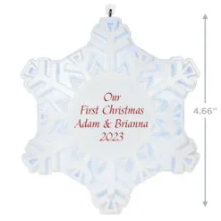 Hallmark Magic Sparkling Snowflake Script Text Personalized Ornament With Light -Hallmark Store Magic Sparkling Snowflake Script Text Personalized Keepsake Ornament With Light 2999QHE2010B1 03