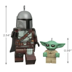 Hallmark The Mandalorian™ And Grogu™ LEGO® Star Wars™ Minifigure Ornaments, Set Of 2 -Hallmark Store Mandalorian Grogu LEGO Minifig Keepsake Ornaments 2499QXI7079 03