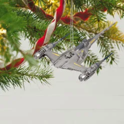 Hallmark Star Wars: The Mandalorian™ The Mandalorian's N-1 Starfighter™ Ornament 7 Hallmark Star Wars: The Mandalorian™ The Mandalorian's N-1 Starfighter™ Ornament -Hallmark Store Mandalorian Starfighter Keepsake Ornament 2999QXI7119 02