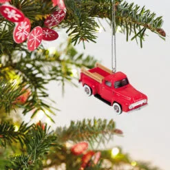 Hallmark Mini Lil' American Trucks 1954 Mercury M-100 2023 Metal Ornament, 0.75" -Hallmark Store Mercury M100 Truck Keepsake Ornament 1299QXM9159 02