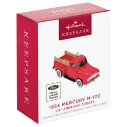 Hallmark Mini Lil' American Trucks 1954 Mercury M-100 2023 Metal Ornament, 0.75" -Hallmark Store Mercury M100 Truck Keepsake Ornament 1299QXM9159 04