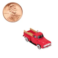 Hallmark Mini Lil' American Trucks 1954 Mercury M-100 2023 Metal Ornament, 0.75" -Hallmark Store Mercury M100 Truck Keepsake Ornament 1299QXM9159 07
