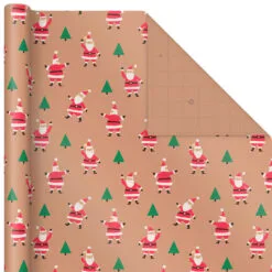 Hallmark Merry Kraft Prints 3-Pack Christmas Wrapping Paper, 90 Sq. Ft. 12 Hallmark Merry Kraft Prints 3-Pack Christmas Wrapping Paper, 90 Sq. Ft. -Hallmark Store Merry Kraft Prints 3Pack Christmas Wrapping Paper 5JXW1050 05