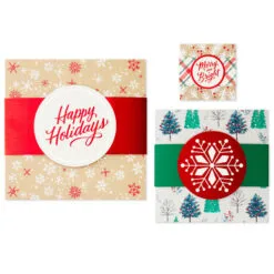 Hallmark Merry And Bright 3-Pack Christmas Gift Boxes, Assorted Sizes And Designs 11 Hallmark Merry And Bright 3-Pack Christmas Gift Boxes, Assorted Sizes And Designs -Hallmark Store Merry and Bright Assorted Christmas Gift Boxes 5XBC1129 06