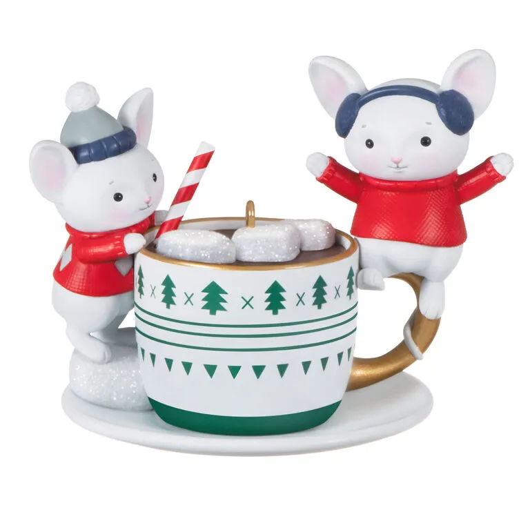 Hallmark Merry Mice With Hot Cocoa Ornament 1 Hallmark Merry Mice With Hot Cocoa Ornament