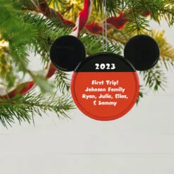 Hallmark Disney Mickey Mouse Ears Silhouette Text Personalized Ornament -Hallmark Store Mickey Mouse Ears Shape Text Personalized Ornament 2499QHE1962B1 02
