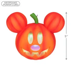 Hallmark Disney Mickey Mouse Mysterious Mickey Jack-o'-Lantern Ornament With Light -Hallmark Store Mickey Mouse JackoLantern Keepsake Ornament 2699QFO5347 03