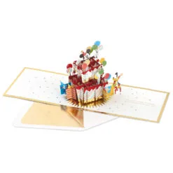 Hallmark Disney Mickey Mouse Cake 3D Pop-Up Birthday Card -Hallmark Store Mickey Mouse and Pluto Cake 3D PopUp Birthday Card 1499LAD2724 01