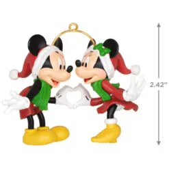 Hallmark Disney Mickey And Minnie A Season Of Love Ornament -Hallmark Store Mickey and Minnie Hands Heart Keepsake Ornament 2099QXD6667 03