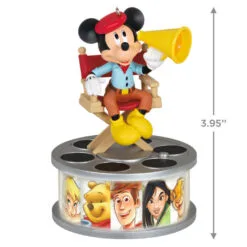 Hallmark Disney 100 Years Of Wonder Director Mickey Mouse Ornament With Light And Sound -Hallmark Store Mickey in Director Chair Keepsake Ornament 2999QXD6727 03